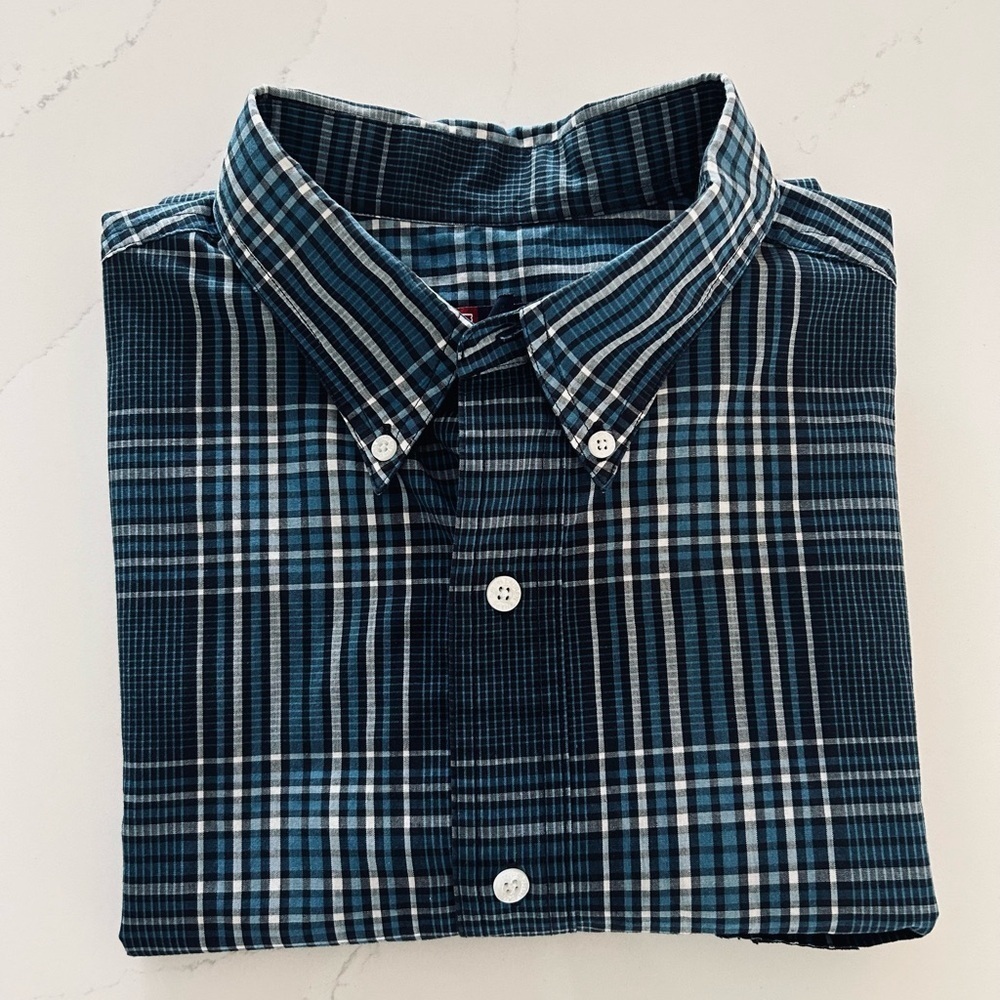 Chaps Ralph Lauren Short Sleeves Plaid Shirt Size Large